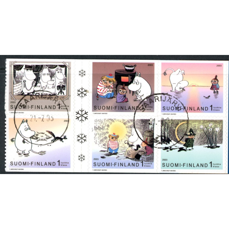 Finland. 2003. Mumitroldene, sammentryk. AFA nr. 1638-43 **      , postfrisk stemplet