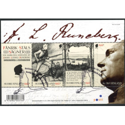 Finland. 2004. Johan Ludvig Runeberg, miniark. AFA nr. 1669-72  **       , postfrisk stemplet