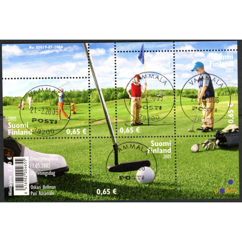 Finland. 2005. Golf som familiesport, miniark. AFA nr. 1745-48 **      , postfrisk stemplet