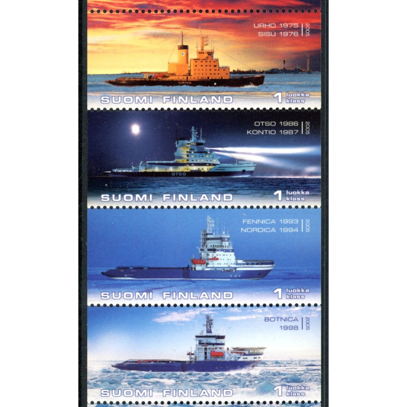Finland. 2005. Isbrydere, sammentryk. AFA nr. 1750-53 **     , postfrisk stemplet