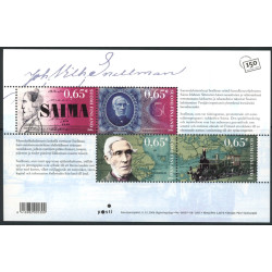 Finland. 2006. J. V. Snellman. Miniark. AFA nr. 1765-68 **     , postfrisk stemplet