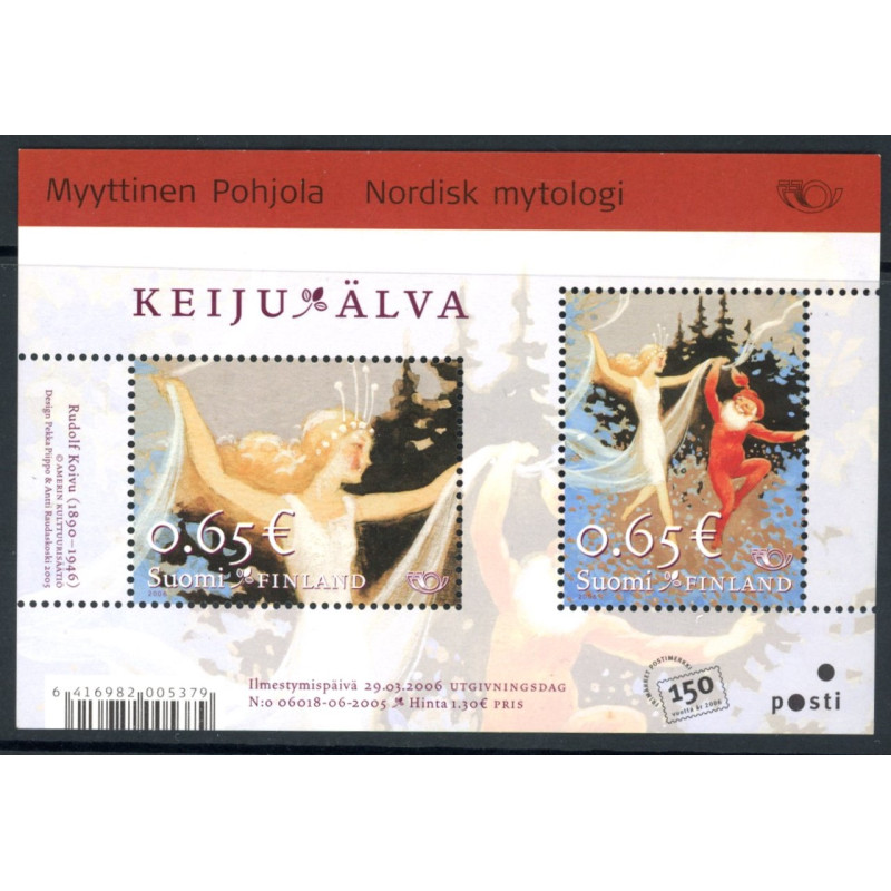 Finland. 2006. Nordisk mytologi II, miniark. AFA nr. 1786-87 **     , postfrisk stemplet