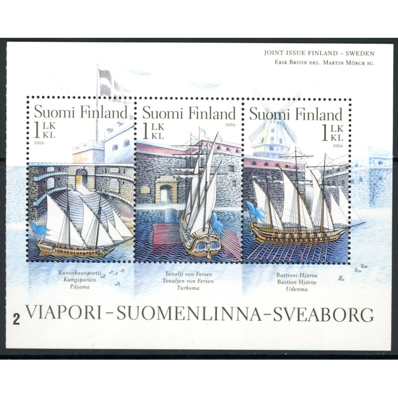 Finland. 2006. Sveaborg, miniark. AFA nr. 1788-90**     , postfrisk stemplet