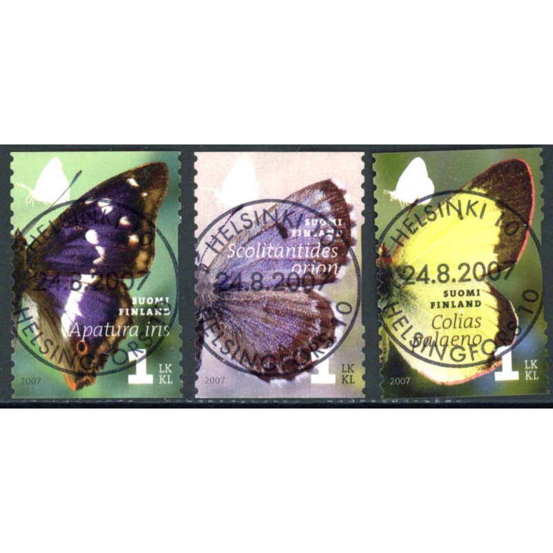 Finland. 2007. Dagsommerfugle. AFA nr. 1851-53 **   , postfrisk stemplet