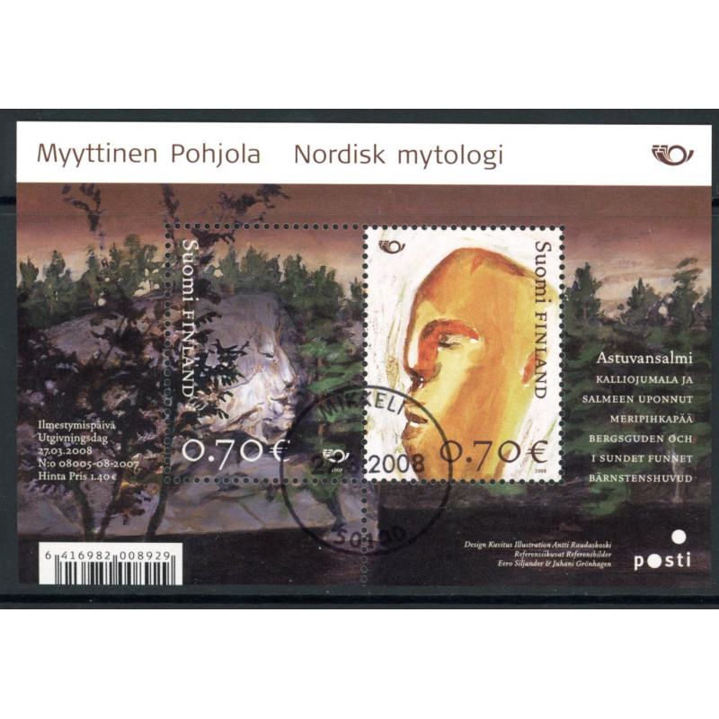 Finland. 2008. Nordisk mytologi III, miniark. AFA nr. 1903 **          ,       postfrisk stemplet