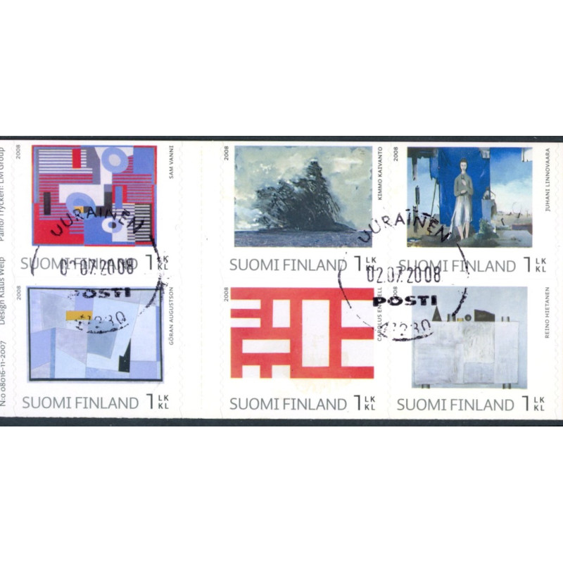 Finland. 2008. Finsk kunst, Malerier, sammentryk. AFA nr. 1912-17 **          ,       postfrisk stemplet