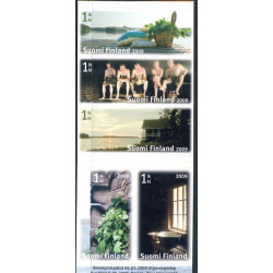 Finland. 2009. Badstuer, sammentryk. AFA nr. 1982-86 **       ,       postfrisk stemplet