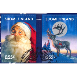 Finland. 2010. Julemanden og renen. AFA nr. 2066-67 **        , stemplet postfrisk
