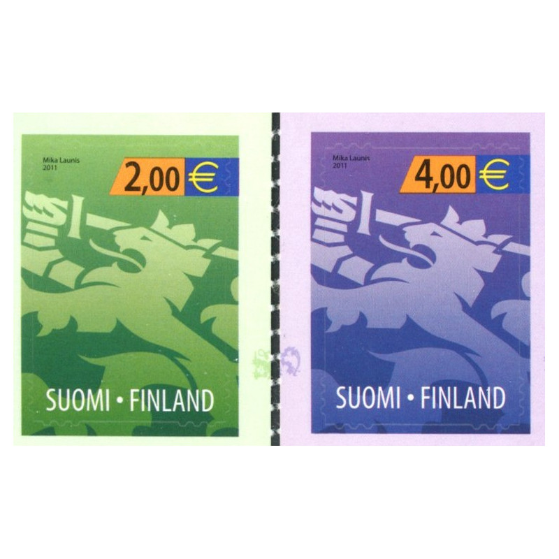 Finland. 2011. Dagligmærker. Løve. AFA nr. 2146-47 **   , stemplet postfrisk