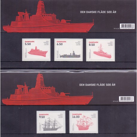 Souvenirmappe. 2010. Dan danske flåde 500 år. AFA nr. SM 90