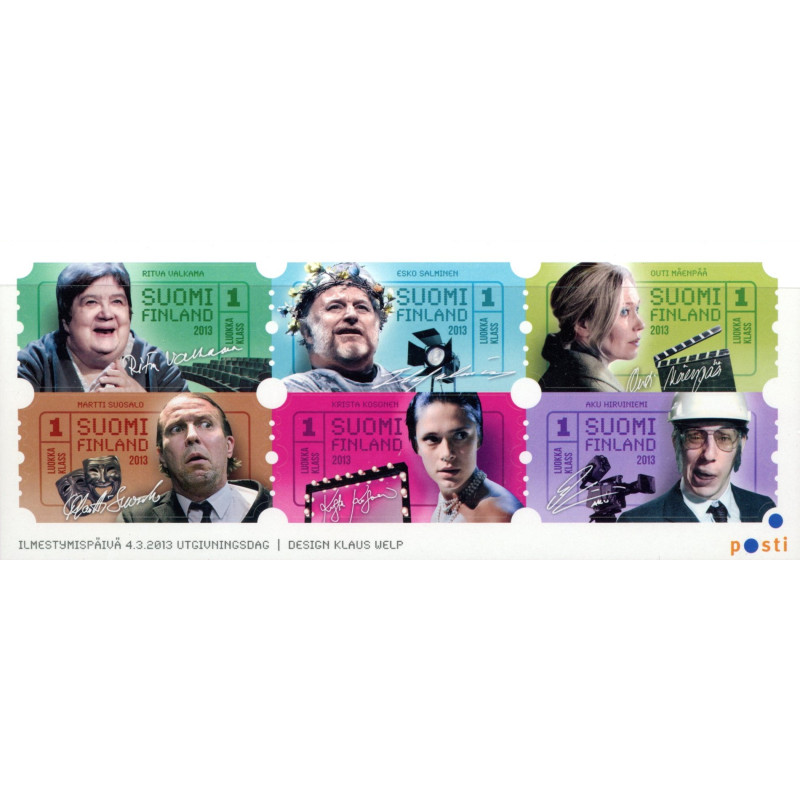 Finland. 2013. Skuespillerforbund 100 år, Blokudgave. AFA  nr. 2239-44 **                 , stemplet postfrisk (o)