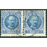 DWI. 1907-08. Kong Fred. VIII 25 bit. stemplet St, Thomas . AFA nr 40 st. parstykke