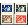 1938. Thorvaldsen. Komplet sæt. 10-30 øre. i 4 farver