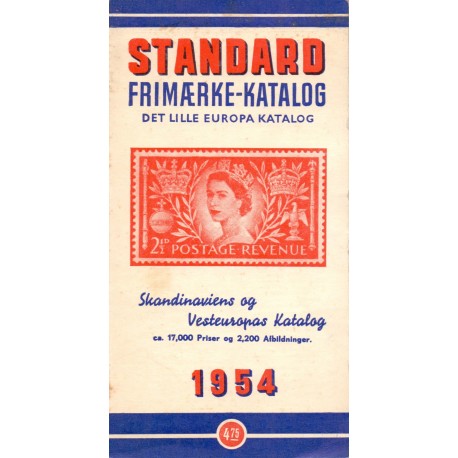 STANDARD frimærke-katalog 1954, brugt