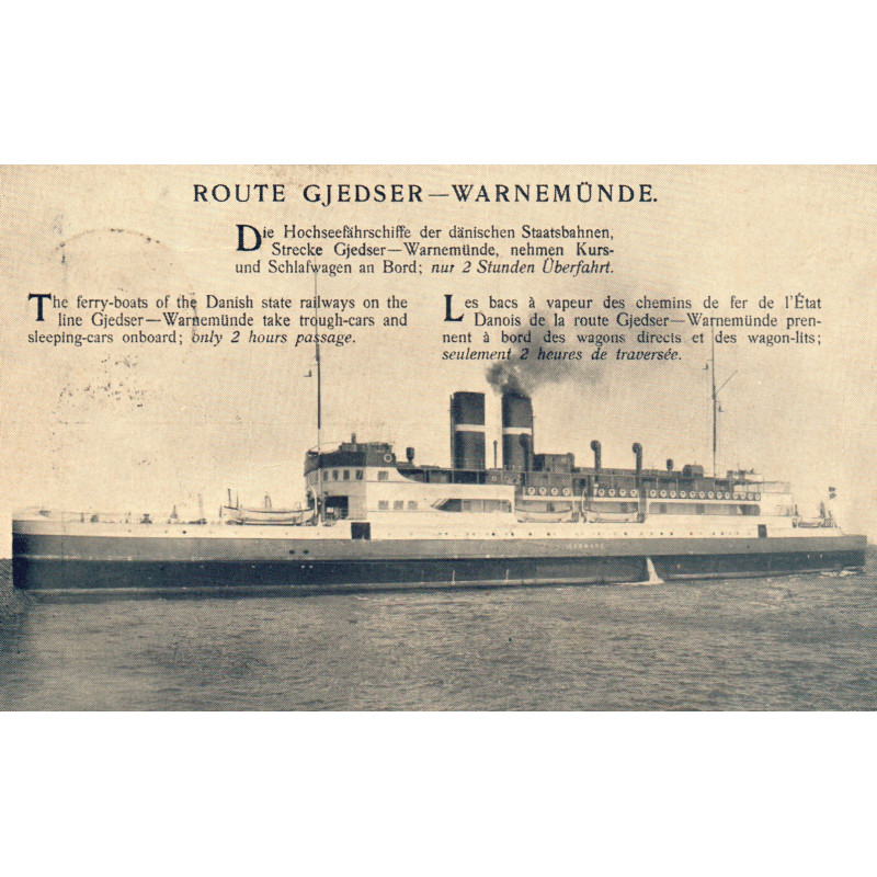 Gjedser - Warnemünde Route, skibeskort, brugt (?)