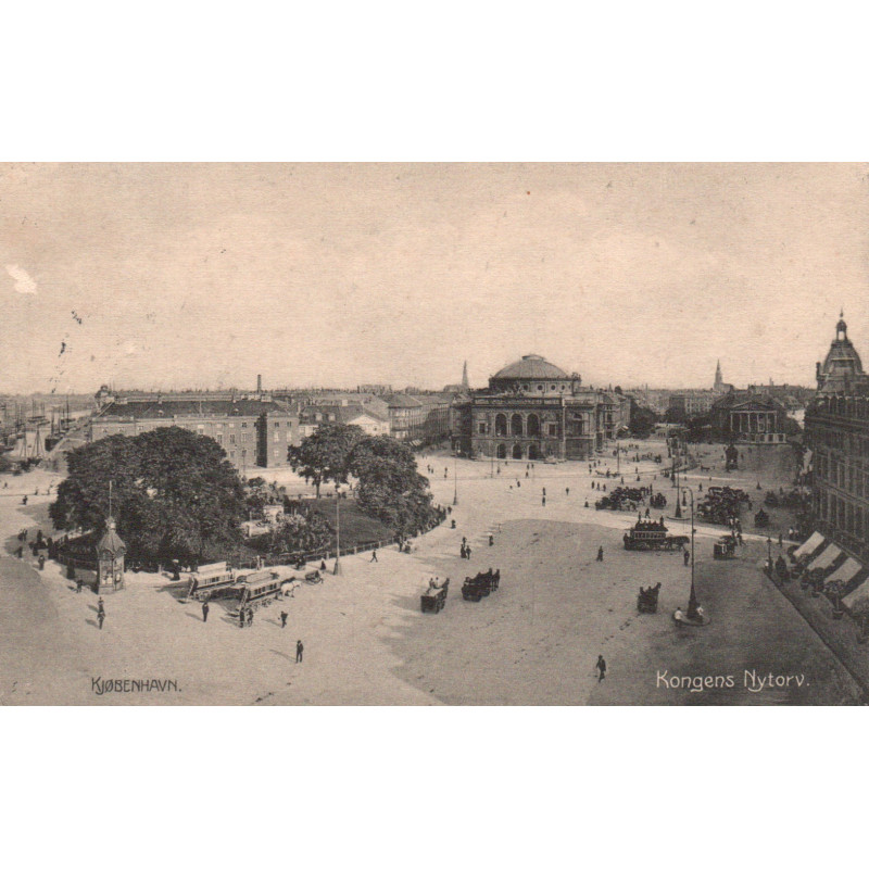 København. Kongens Nytorv, med forsidefrankering, brugt (Vintents)