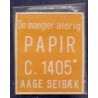 Frimærkepenge 1 Øre "Papir Aage Seibæk" Gul