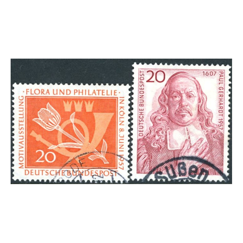 Vesttyskland. 1957. Gerhardt og Flora/Filateli. AFA nr. 1220-21 **    , st.
