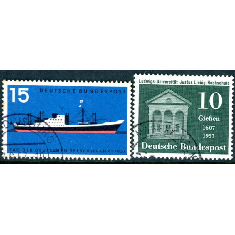 Vesttyskland. 1957. Skibsfarten & Giessen jubilæum. AFA nr. 1224-25 **    , st.