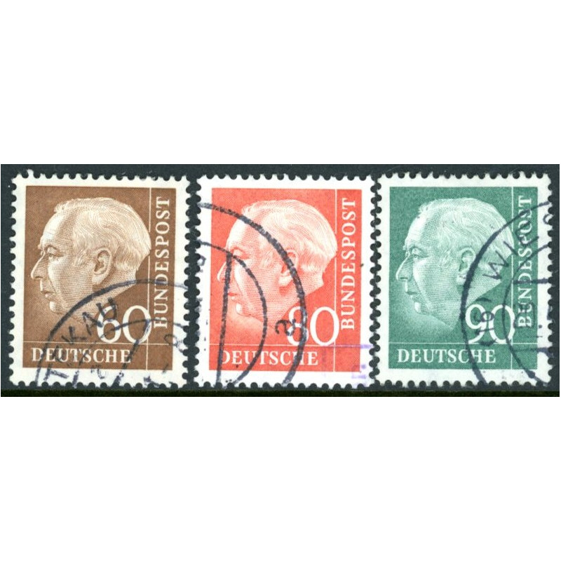 Vesttyskland. 1957. Th. Heuss  AFA nr. 1228-30 **    , st.