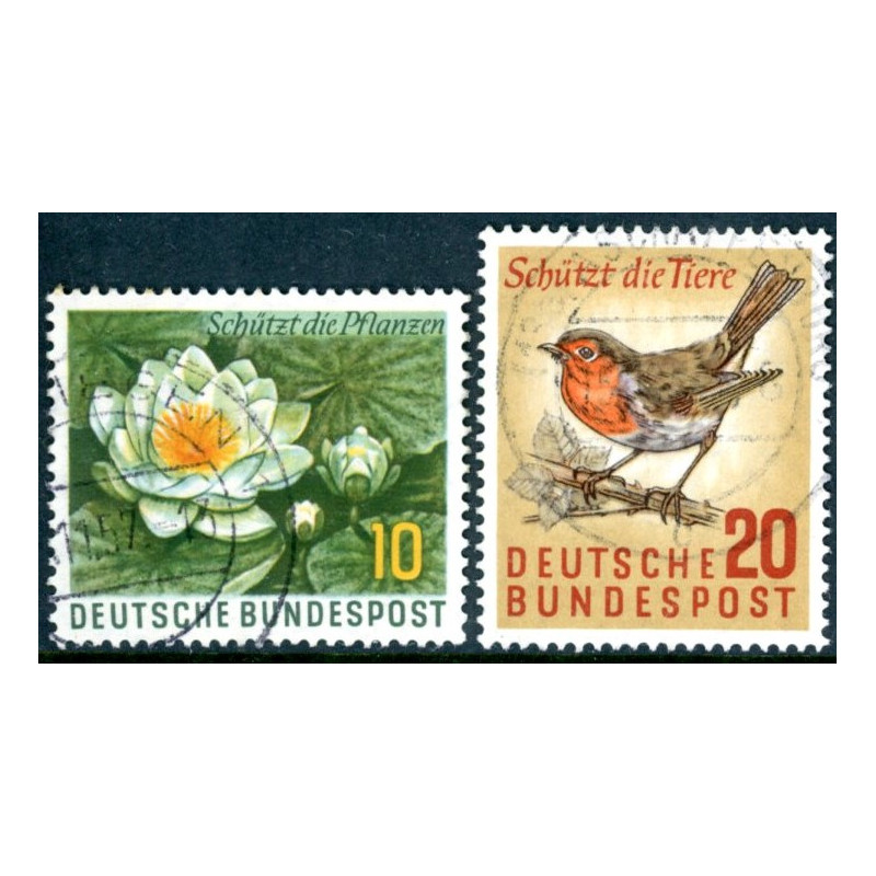 Vesttyskland. 1957. Naturbeskyttelse. AFA nr. 1237-38  **     , st.