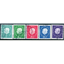 Vesttyskland. 1959. Præsident Heuss. AFA nr. 1271-75 **     , st.