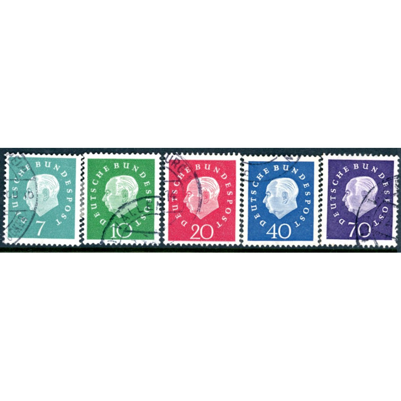 Vesttyskland. 1959. Præsident Heuss. AFA nr. 1271-75 **     , st.