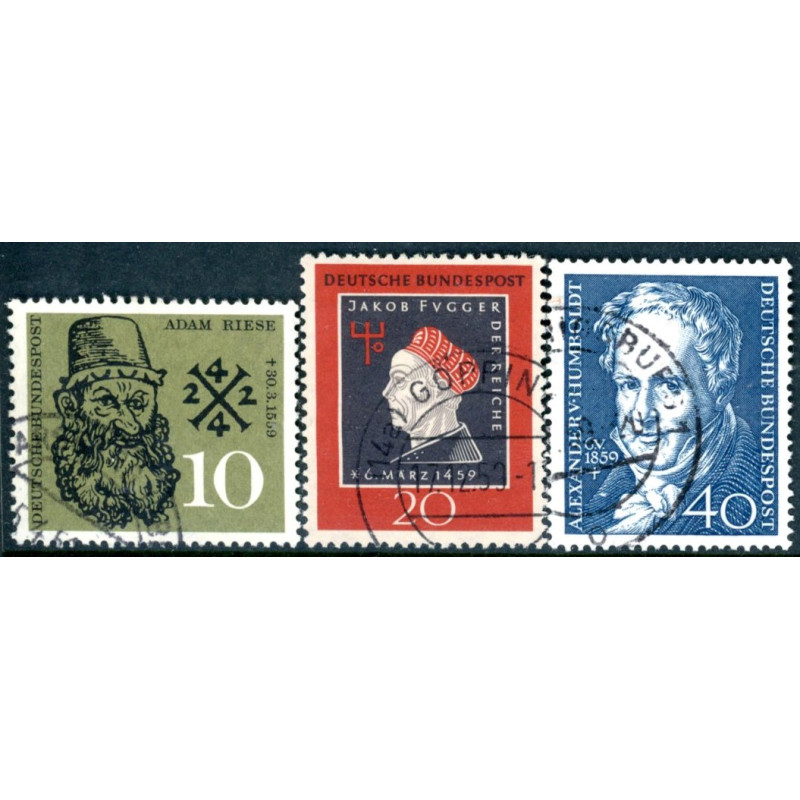Vesttyskland. 1959. Fuggers, Rieses & Humboldt. AFA nr. 1264-66 **     , st.