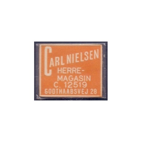 Frimærkepenge 1 Øre " Carl Nielsen Herre magasin" Orange