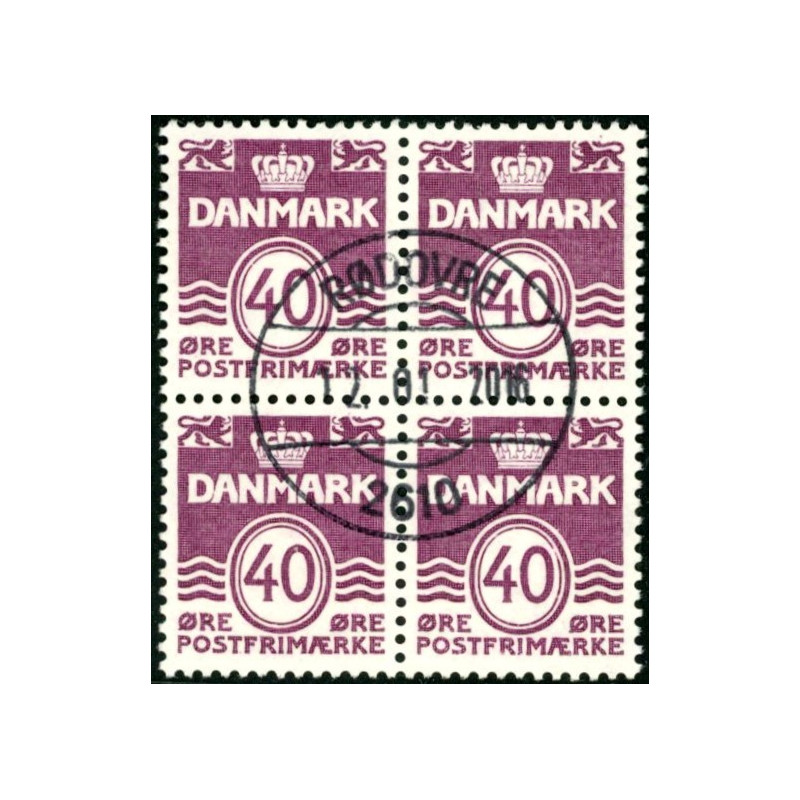 1981. suppleringsværdi. AFA nr. 742 i stemplet 4-blok postfrisk    Stemplet FDC
