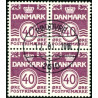 1981. suppleringsværdi. AFA nr. 742 i stemplet 4-blok postfrisk    Stemplet FDC