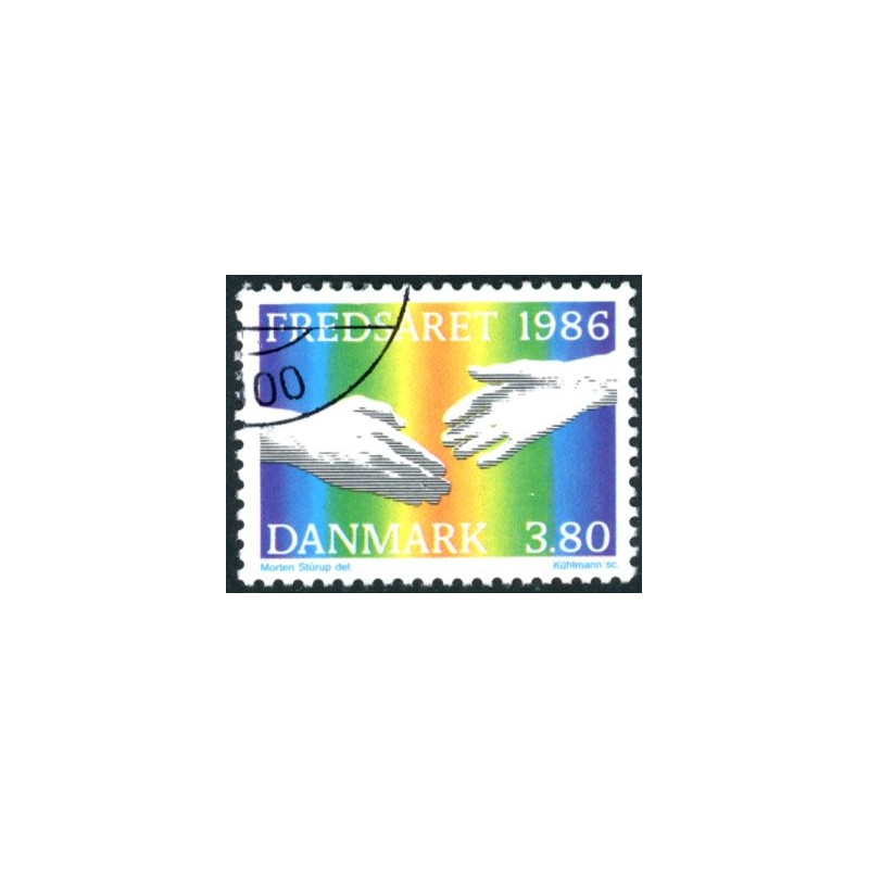 1986. International fredsår. AFA nr. 857x postfrisk  Stemplet FDC