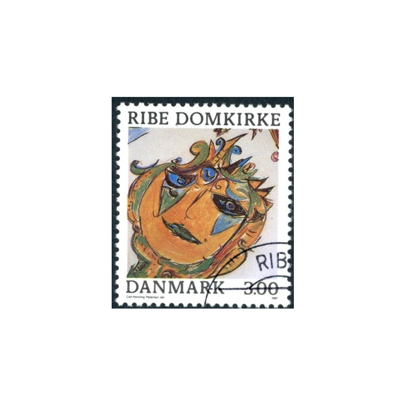 1987. Roskilde domkirke. Variant. AFA nr. 879y stemplet