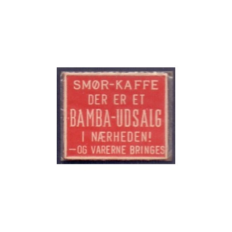 Frimærkepenge 1 Øre "Bamba-Udsalg" Rød