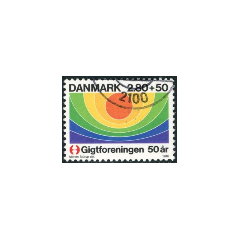 1986. Gigtforeningen 50 år. AFA nr. 855x postfrisk  Stemplet FDC