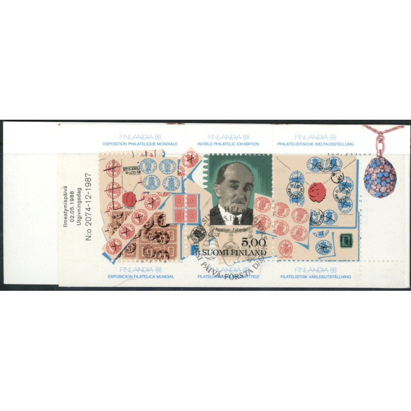 Finland. 1988. Finlandia Miniark. AFA nr. 1046 **  , postfrisk stemplet FDC