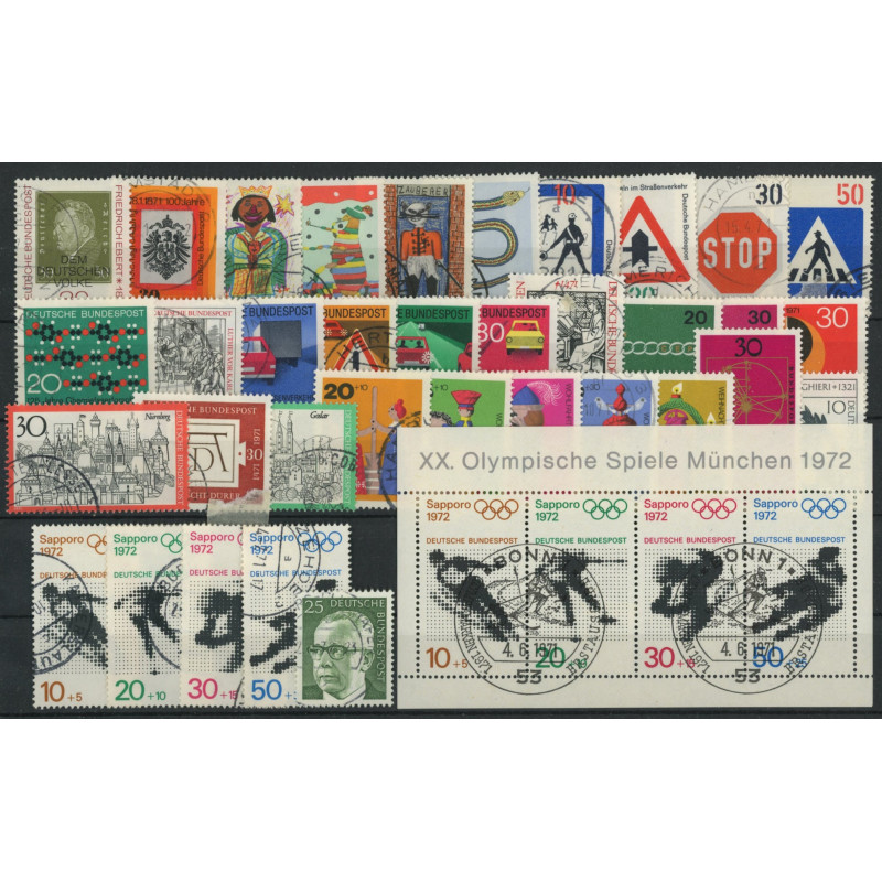 Vesttyskland. 1971. Komplet årgang ** AFA nr. 1624-1658   , st.