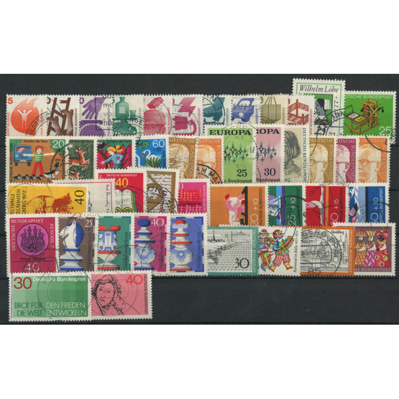 Vesttyskland. 1972. Komplet årgang ** AFA nr. 1659-1707   , st.