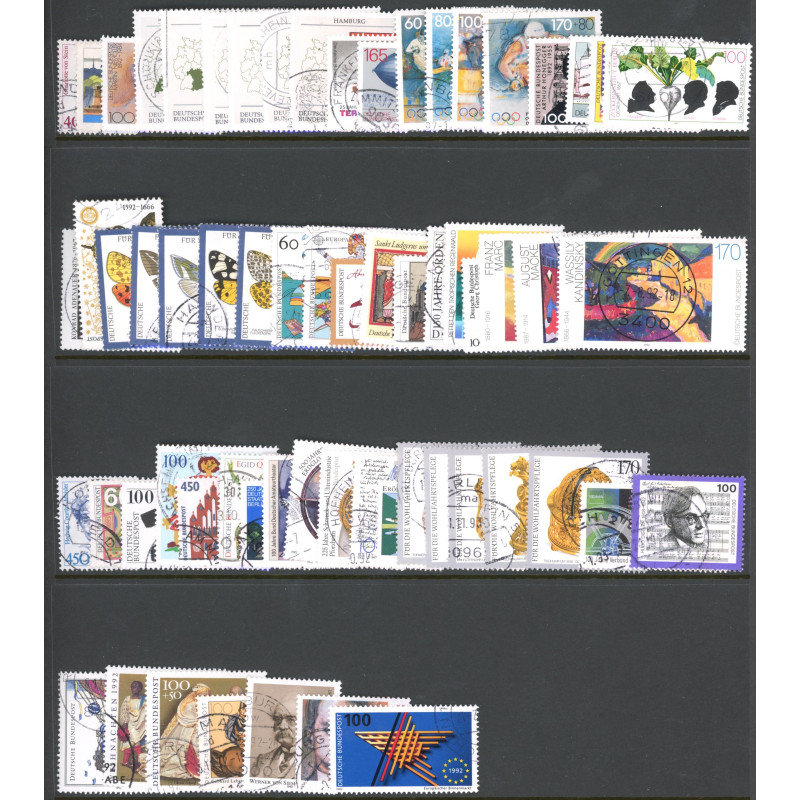 Vesttyskland. 1992. Komplet årgang **. AFA nr. 2523-2585  , st.