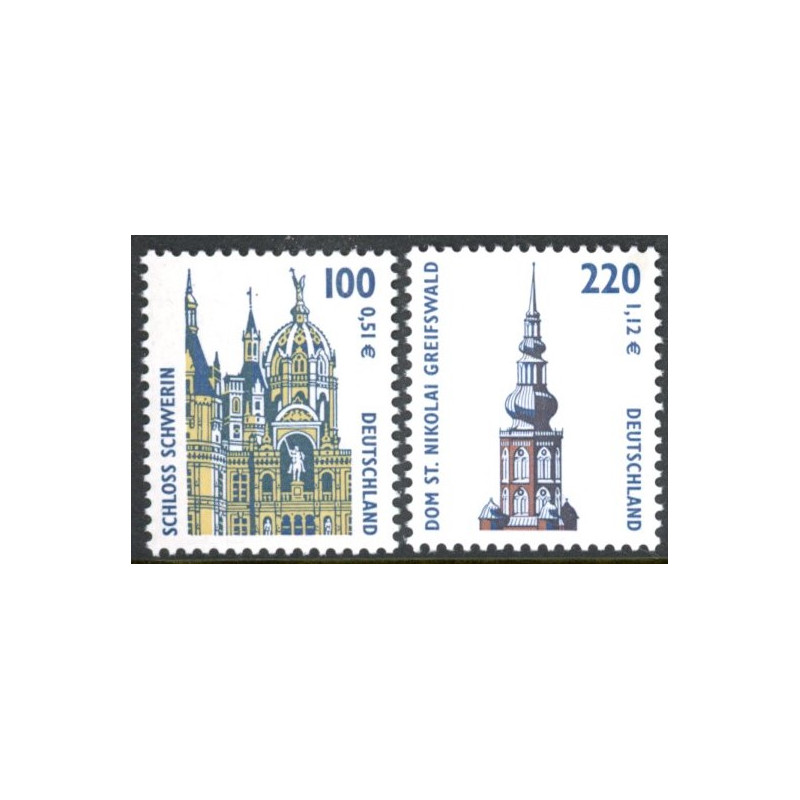 Vesttyskland. 2001. Seværdigheder. AFA nr. 3096-97 ** (o)