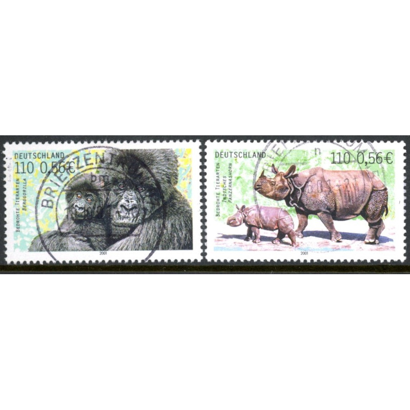 Vesttyskland. 2001. Truede dyr. AFA nr. 2122-23 **                    (o)