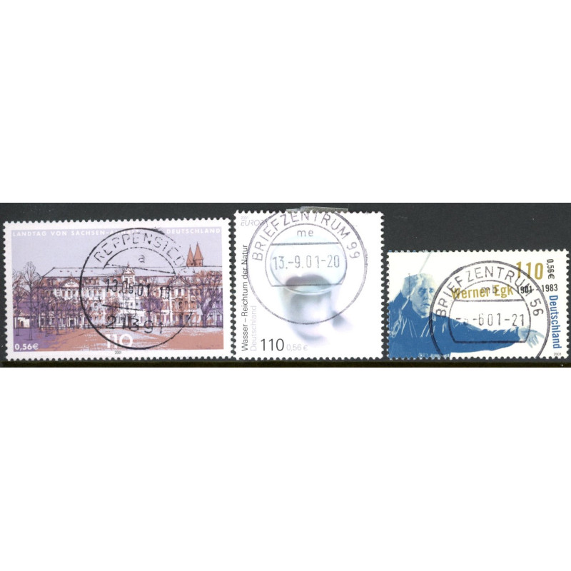 Vesttyskland. 2001. Delstatsparlementer, Cept og Werner Egk. AFA nr. 2124-26 **                    (o)