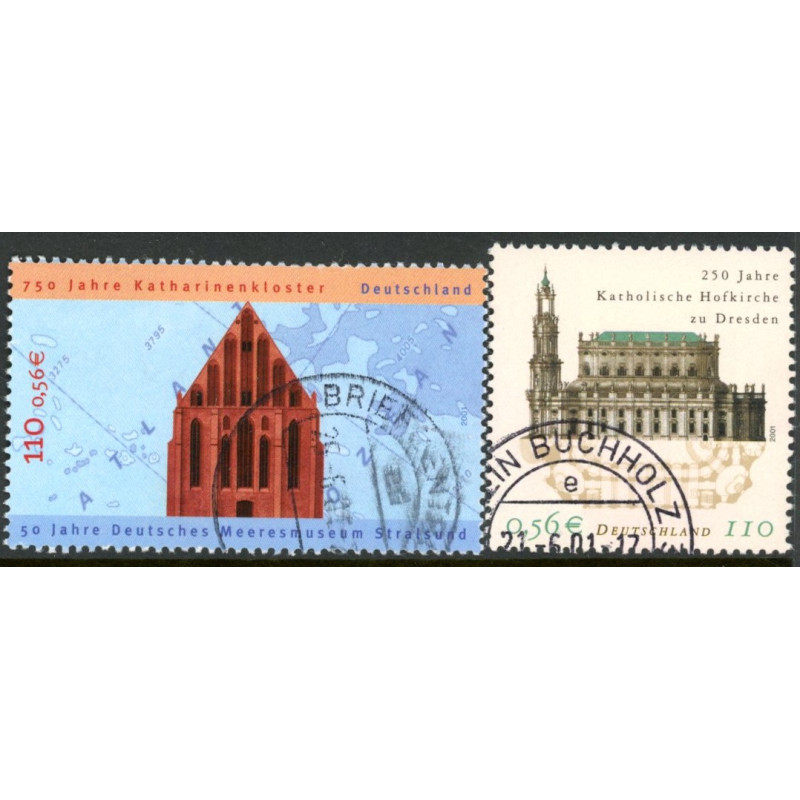 Vesttyskland. 2001. Katharinenkloster og slotskirke. AFA nr. 2127-28 **                 (o)
