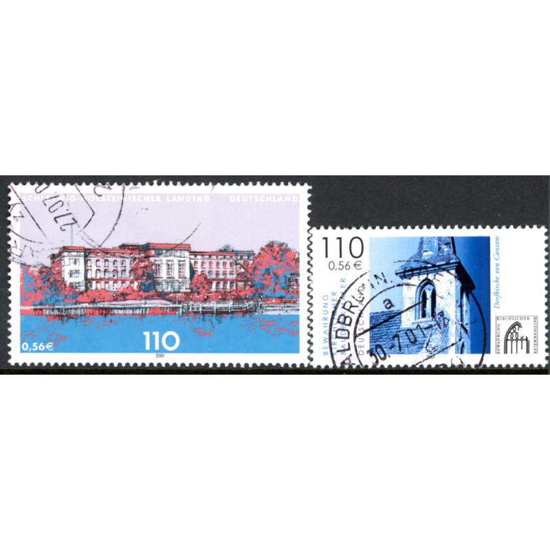 Vesttyskland. 2001. Delstatsparlamenter og Geisselbrecht. AFA nr. 2135-36 **               (o)