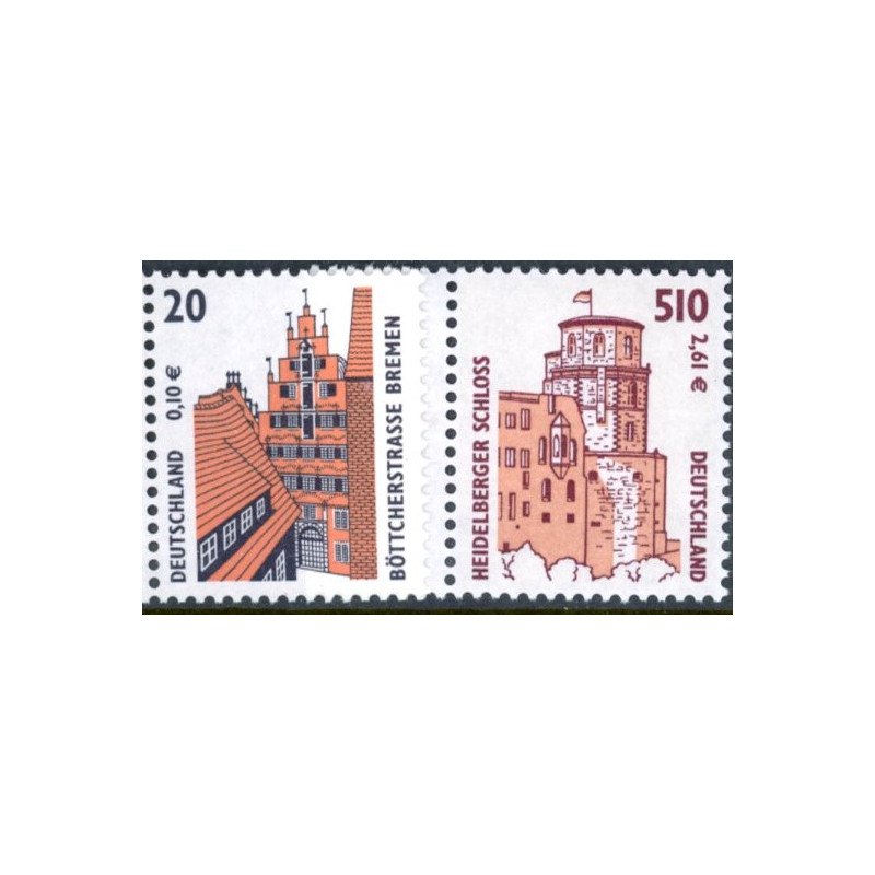 Vesttyskland. 2001. Seværdigheder. AFA nr. 2158-59 **          (o)
