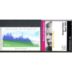 Vesttyskland. 2002. Miljø og Hans von Dohnayi. AFA nr. 2166-67 **                    (o)