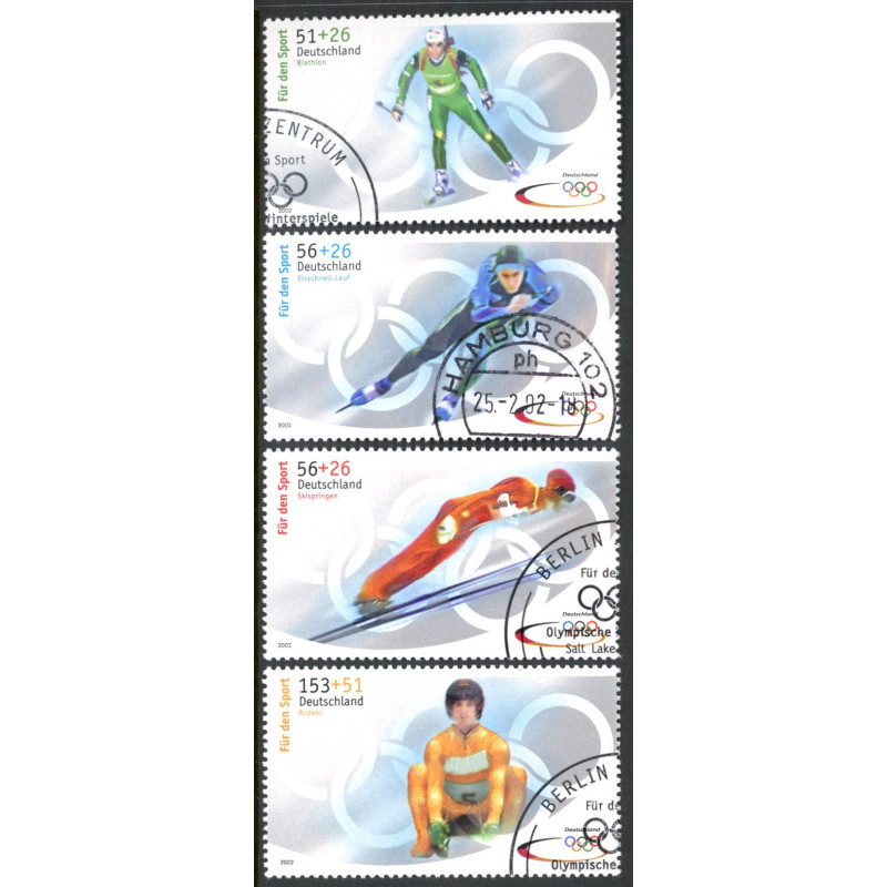 Vesttyskland. 2002. Olympiske Vinterlege. AFA nr. 2170-73 **                  (o)