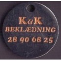 Vognpolet/coincart "K&K Beklædning" 10kr./1€ str.