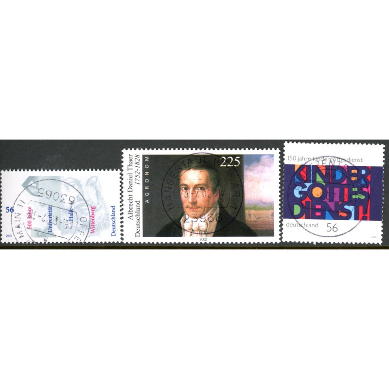 Vesttyskland. 2002. Universitetet, Thaer, og Børnegudstjenste. AFA nr. 2185-87 **               (o)