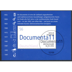 Vesttyskland. 2002. Dokument 11, miniark. AFA nr. 2188 **               (o)